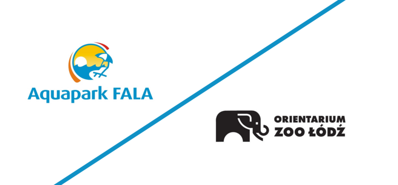 Logotypy: Aquapark FALA i ZOO Orientarium Łódź