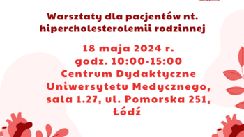  - Zapraszamy na bezpłatne warsztaty dla pacjentów z chorobami kardiologicznymi w CDUM