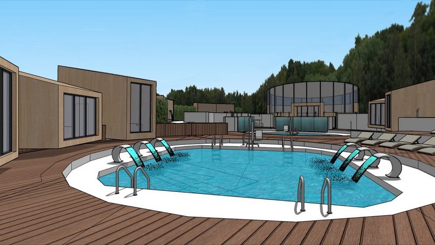 Rozbudowa Strefy Saun - pierwszy z dwóch nowych basenów.