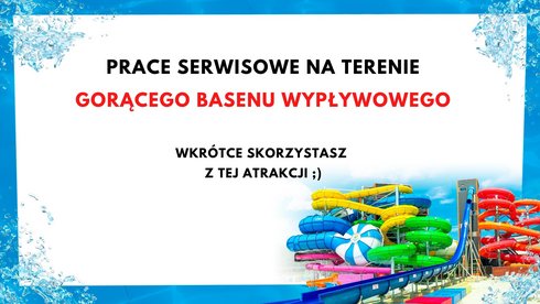 Prace serwisowe na terenie gorącego basenu wypływowego