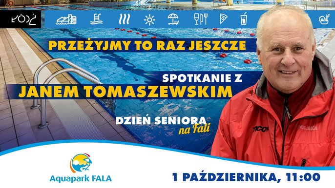 Spotkanie ze sportowcem Janem Tomaszewskim - infografika. Spotkanie 1 października o godzinie 11:00. 