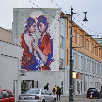 Mural ul. Kopernika 53, fot. Paweł Trzeźwiński