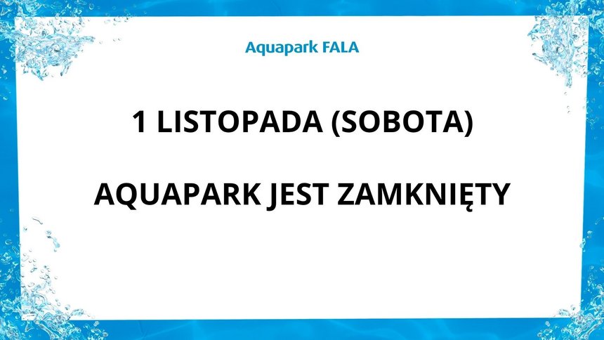 Fala nieczynna 1 listopada