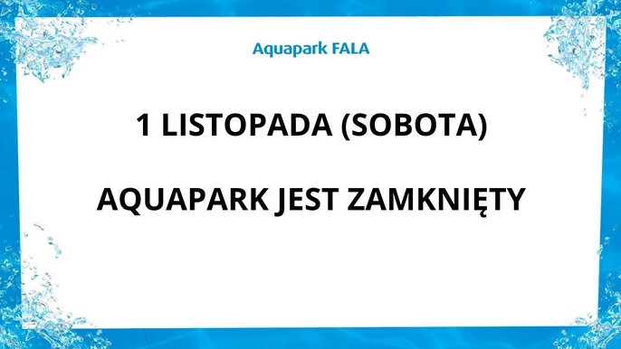  - Fala nieczynna 1 listopada