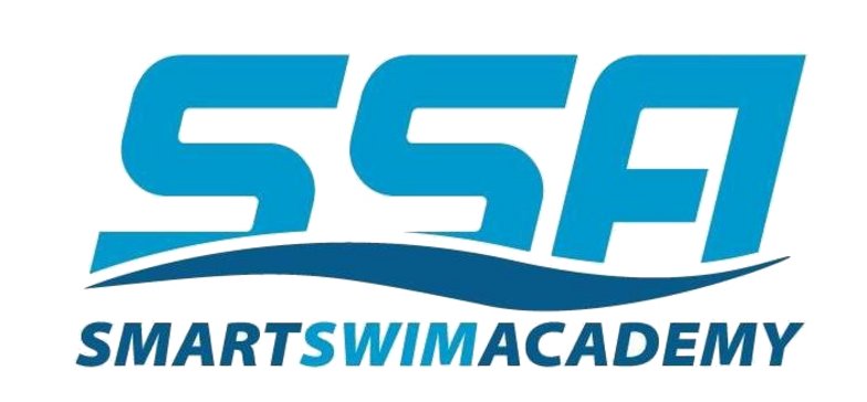 Niebieski logotyp SSA Smart Swim Academy.