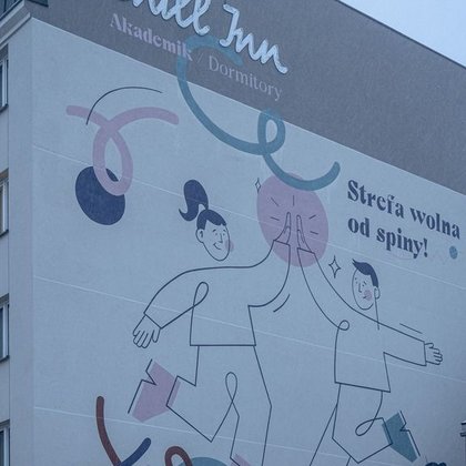 Mural na akademiku Chill Inn, ul. 6 Sierpnia 70b, fot. Paweł Łacheta