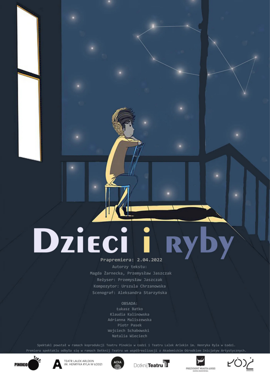 Plakat do spektaklu "Dzieci i ryby"