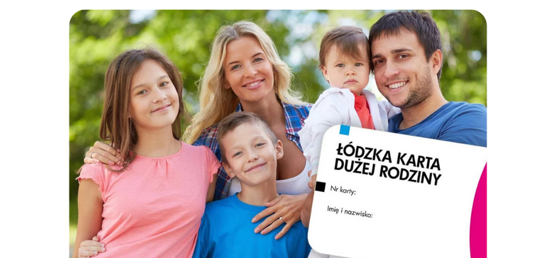 Wizerunek Łódzkiej Karty Dużej Rodziny